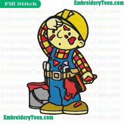 Bob The Builder Embroidery Design 12