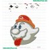 Boo Mario Embroidery Design