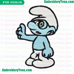 Brainy Smurf Found It Embroidery Design