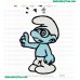 Brainy Smurf Found It Embroidery Design