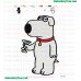 Brian Griffin Withe Cold Drink Embroidery Design