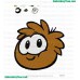 Brown Puffle Cute Embroidery Design