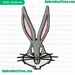 Bugs Bunny Funny Embroidery Design
