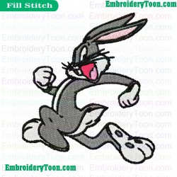 Bugs Bunnyruning Embroidery Design