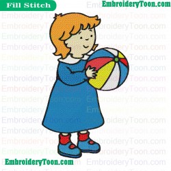 Caillou Embroidery Design 02