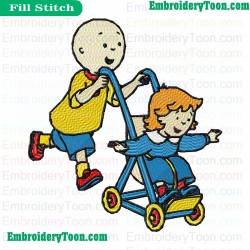 Caillou Embroidery Design 05