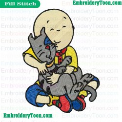 Caillou Embroidery Design 06