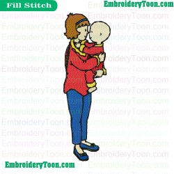 Caillou Embroidery Design 07
