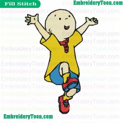 Caillou Embroidery Design 08