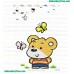 Cartoon Bear Embroidery Design
