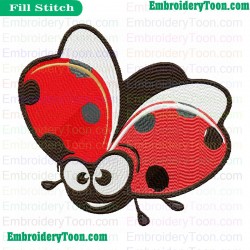 Cartoon Beetle Embroidery Design