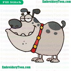 Cartoon Dog Embroidery Design
