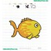 Cartoon Fish Embroidery Design