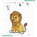 Cartoon Lion Embroidery Design 02
