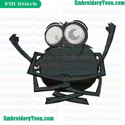 Cartoon Spider Embroidery Design