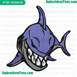 Cartoon Whale Embroidery Design
