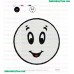 Casper Face Embroidery Design