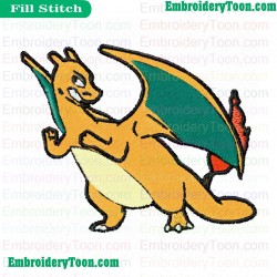 Charizard Strong Embroidery Design