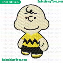 Charlie Brown Cute Embroidery Design
