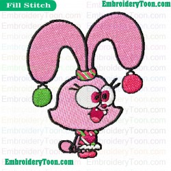 Chibi Panini Clown Embroidery Design