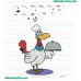 Chicken Chef Embroidery Design