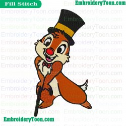 Chip And Dale Embroidery Design 01