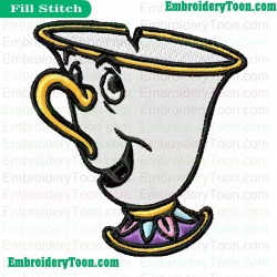 Chip Potts Beauty And The Beast Embroidery Design 02