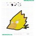 Chocobo Angry Birds Embroidery Design