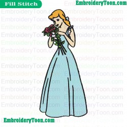 Cinderella Embroidery Design 08