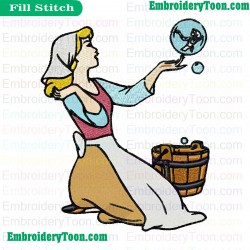 Cinderella Embroidery Design 09