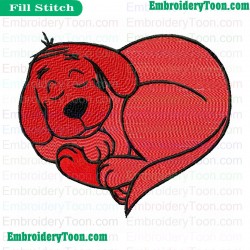 Clifford The Big Red Dog Embroidery Design 01