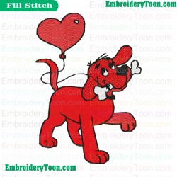 Clifford The Big Red Dog Embroidery Design 02