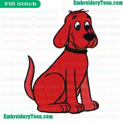 Clifford The Big Red Dog Embroidery Design 05