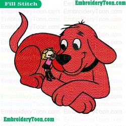 Clifford The Big Red Dog Embroidery Design 06