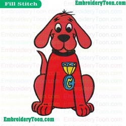 Clifford The Big Red Dog Embroidery Design 07