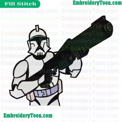 Clone Trooper Star Wars Embroidery Design