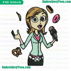 Cloudy With A Chance Of Meatballs Embroidery Design 03