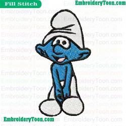 Clumsysitting Shy Embroidery Design
