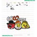 Coco Angry Birds Embroidery Design