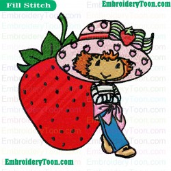 Contemporary Strawberry Shortcake Embroidery Design 02