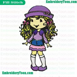 Contemporary Strawberry Shortcake Embroidery Design 08