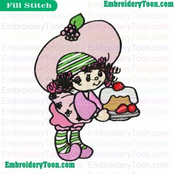 Contemporary Strawberry Shortcake Embroidery Design 18