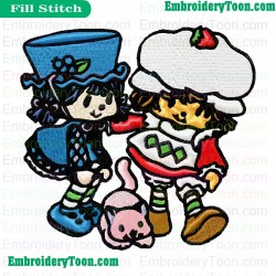 Contemporary Strawberry Shortcake Embroidery Design 22