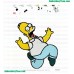 Crazy Homer Simpson Embroidery Design