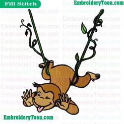 Curious George Embroidery Design 06