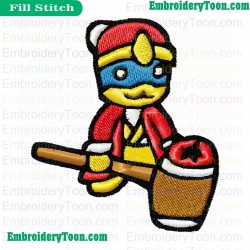 Custom Walfas Withe Hammer Embroidery Design