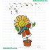 Cute Sunflower Embroidery Design
