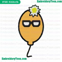 DJ Lance Rock Baloon Yo Gabba Gabba Embroidery Design