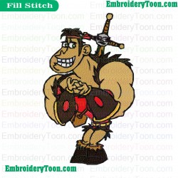 Dave The Barbarian Embroidery Design 01