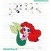 Disney Princess Ariel Embroidery Design